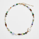 Good Vibrations - handmade colorful beaded gemstone necklace