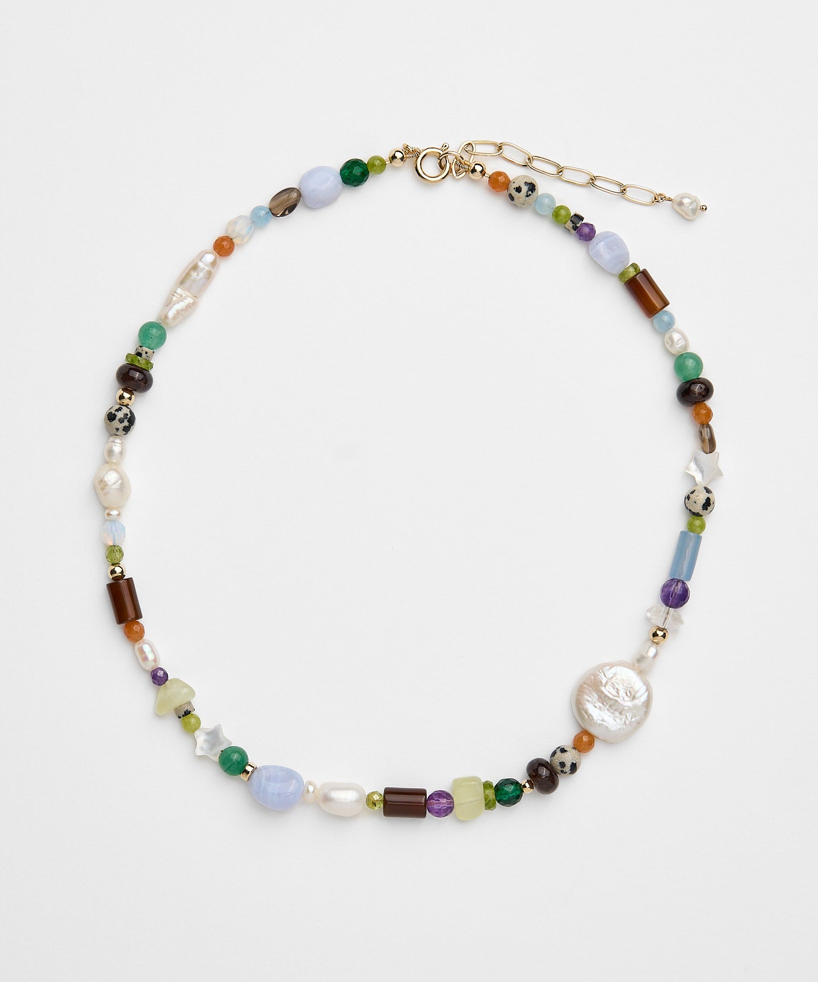 Good Vibrations - handmade colorful beaded gemstone necklace