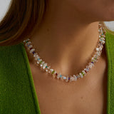 Rich and colorful multi-gemstone beaded handmade necklace