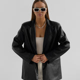 Statement beaded necklace with dalmatian jasper, crystal quartz and freshwater pearl.