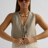 Good Vibrations - handmade colorful beaded gemstone necklace