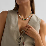 Good Vibrations - handmade colorful beaded gemstone necklace